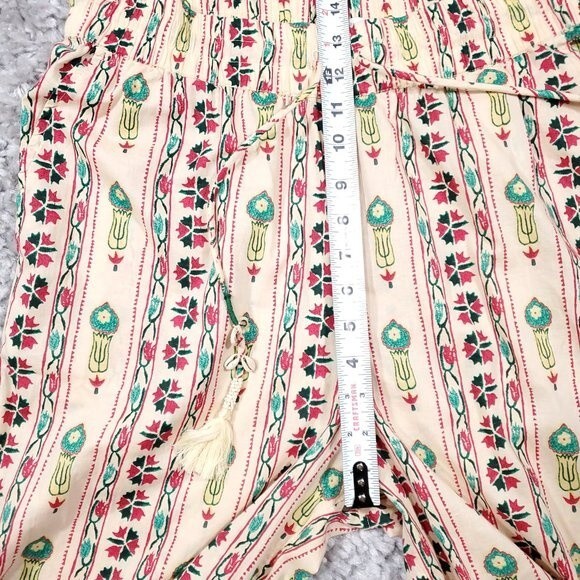Haute Hippie India Tribal Bohemian Festival Pants Elastic Waist Cowrie Medium - Picture 11 of 12